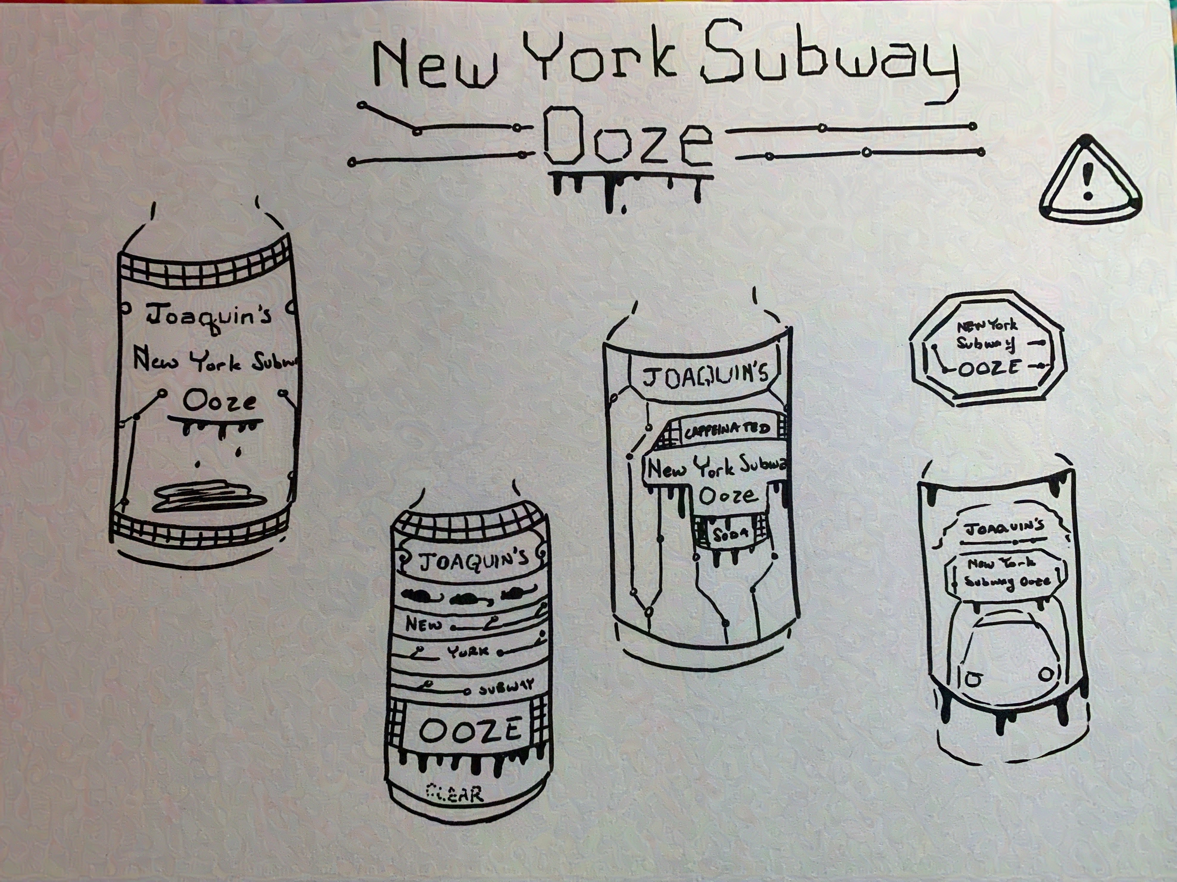 A collection of label sketches.